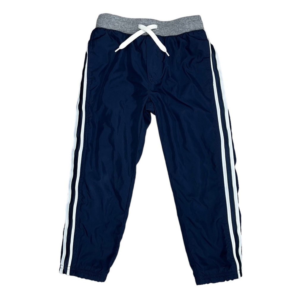 OshKosh B’Gosh Jersey Lined Athletic Windbreaker Pants 4T Navy Blue - Picture 9 of 9
